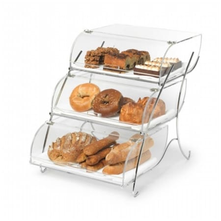 3-Bin Acrylic Bakery Case With Wire Stand